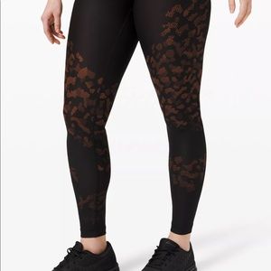 Lululemon high rise leggings with camo print